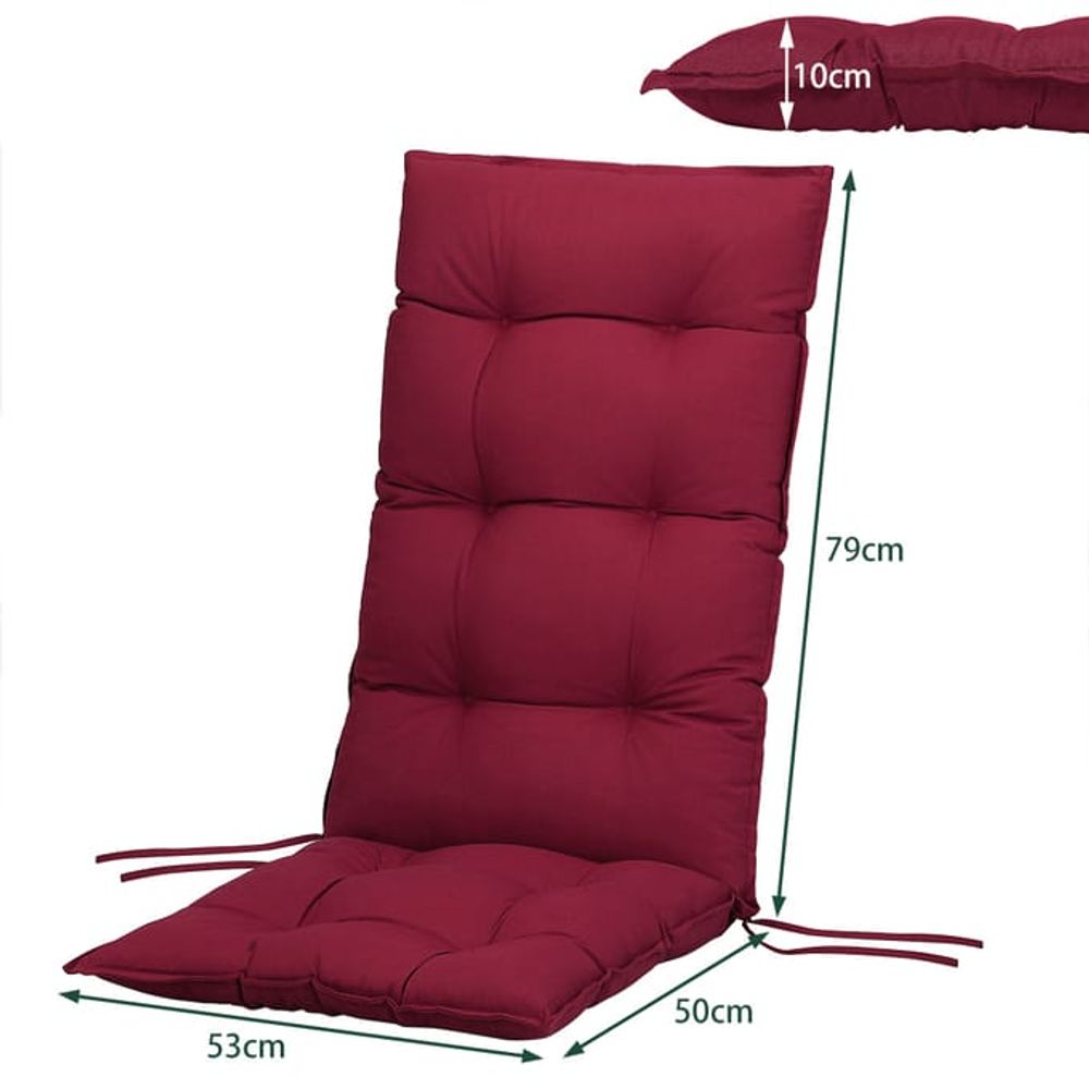 Stolputesett 6 stk Cozy Vanamo 129x53x10 cm - rød