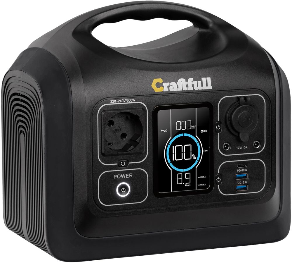 Craftfull Powerstation 600 W / 595 Wh batteribank
