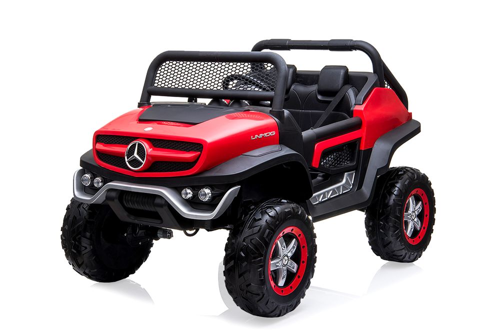 Mercedes Unimog barnebil 12V 4x4 2-seter med fjernkontroll og LED