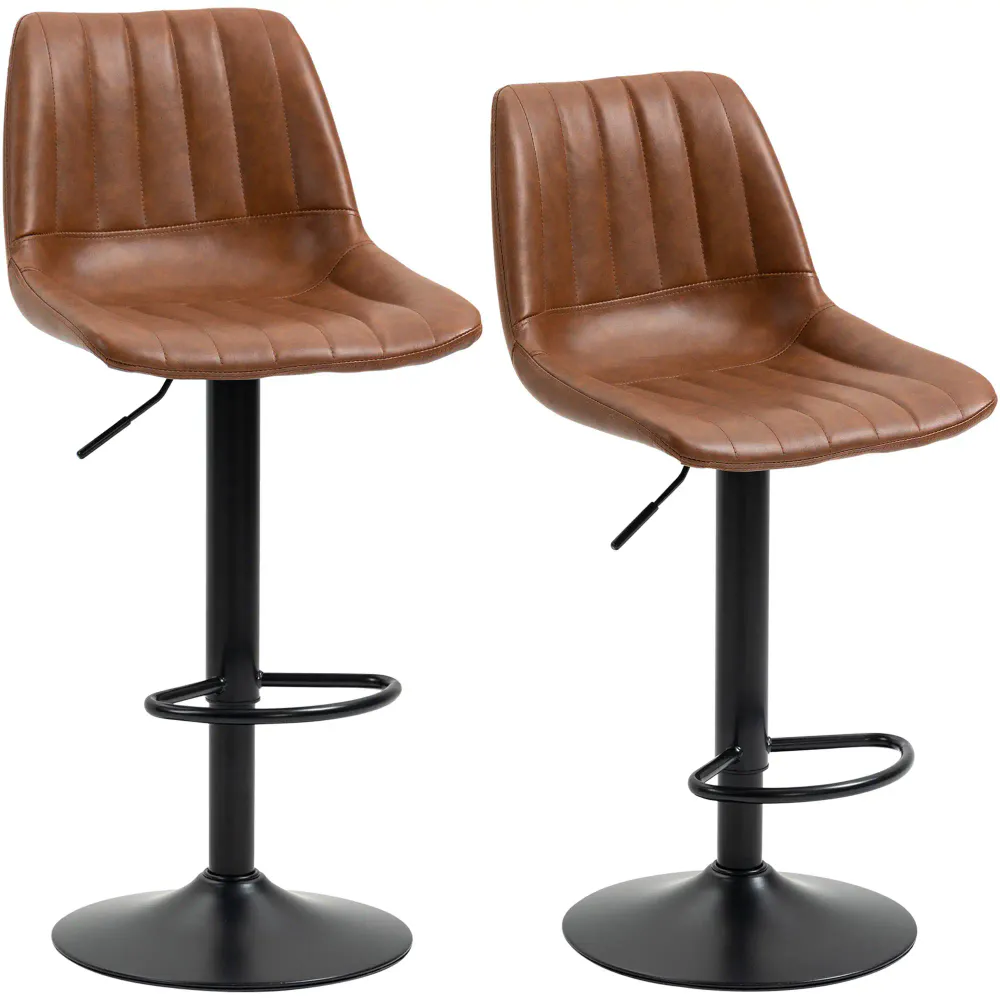 Barstoler i retrodesign – 2 stk., justerbar høyde