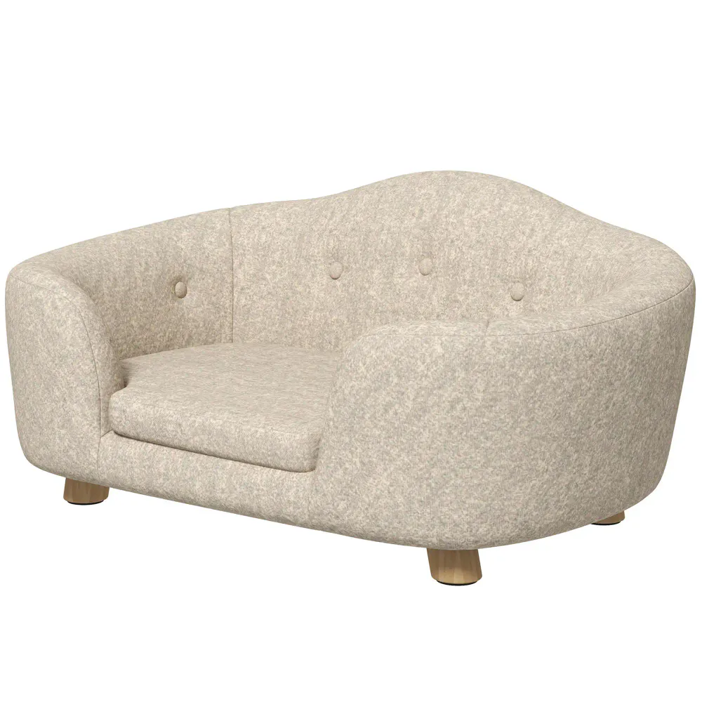Hundesofa til små hunder i klassisk design – kremhvit