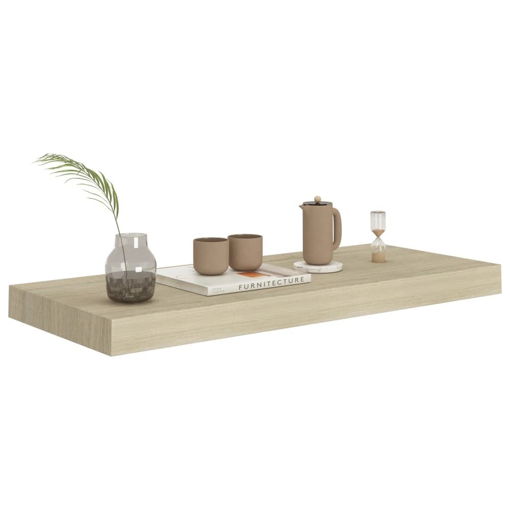 Flytende vegghylle eik 60x23,5x3,8 cm
