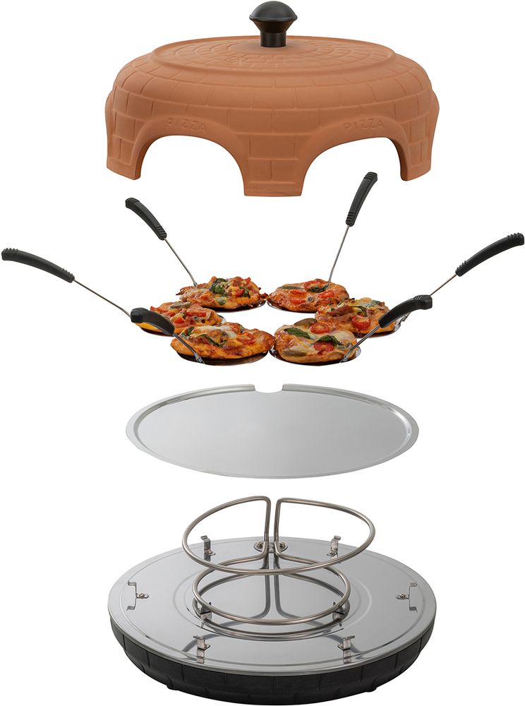 Pizzaraclette ovn - Pizzaovn PO100 - 300 °C - 6 slices - terrako