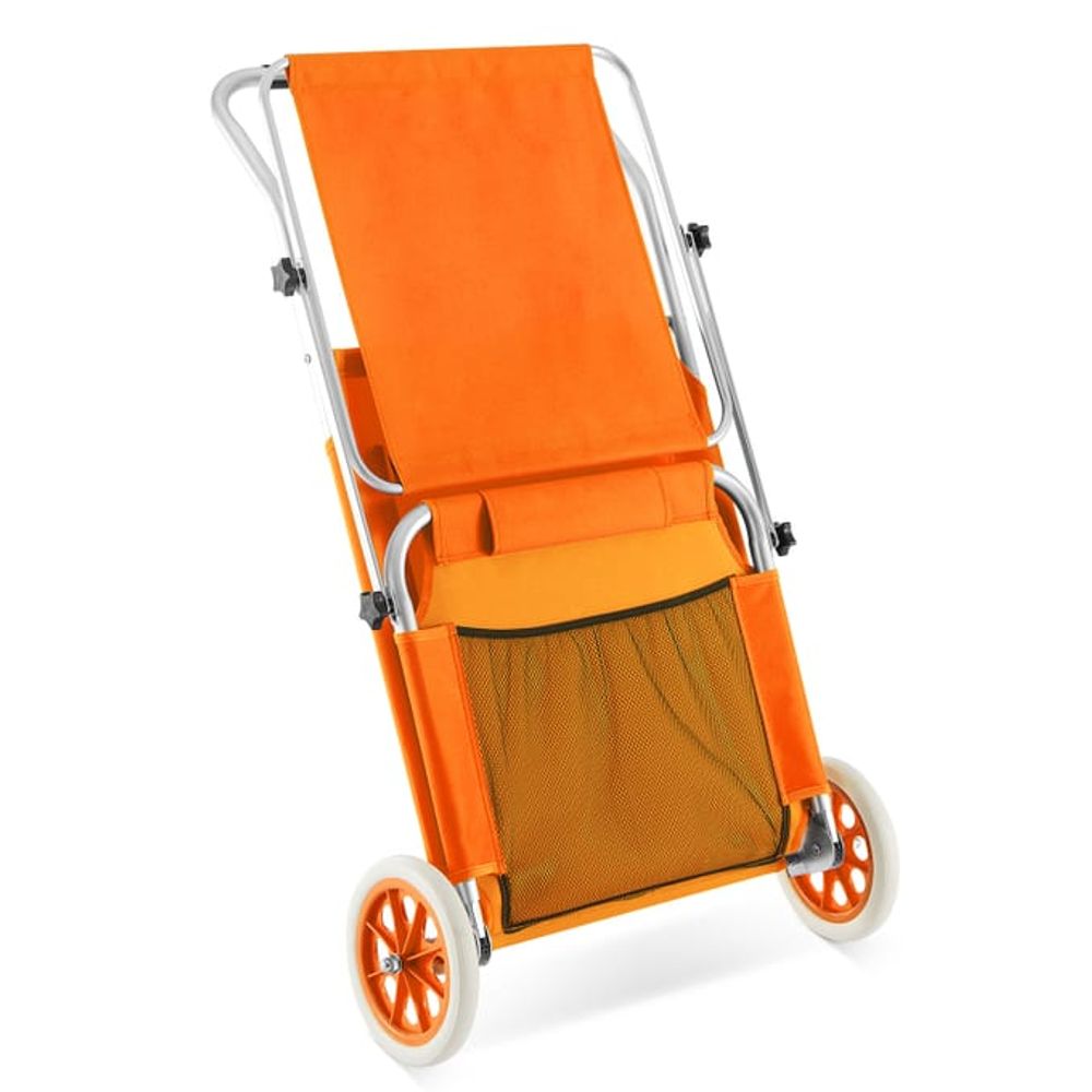Solseng kreta med hjul - oransje