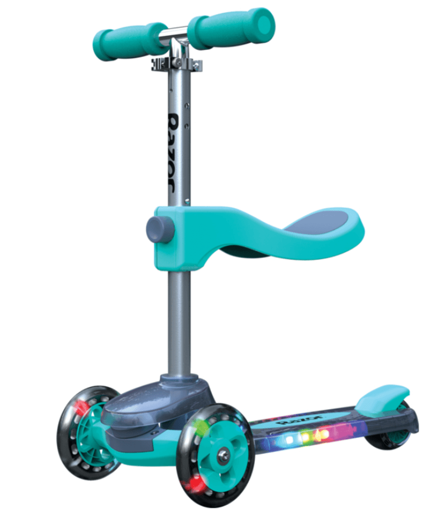 2-i-1 sparkesykkel med sete - Razor Rollie DLX Light
