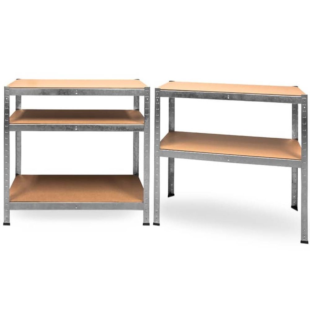 Hyllereol, 2 stk, 180x90x40 cm, galvanisert, 875 kg
