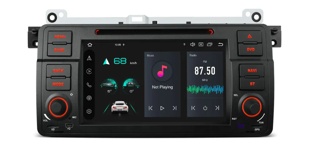 Android 14 bilstereo BMW E46, Rover 75, MG ZT 4G LTE