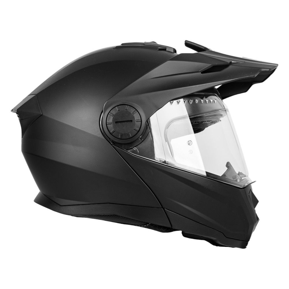 W-TEC Biscaia matt sort – Flip-up 3-i-1 endurohjelm XS-XXL